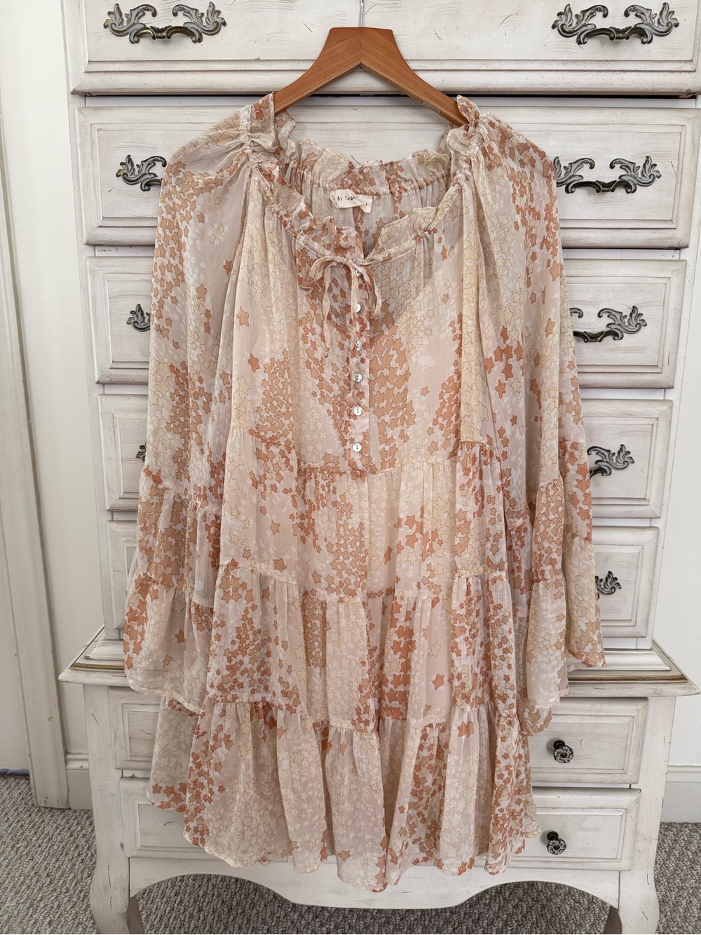 By Together Tiered Dress Women's S "Ethereal Star"
Layered Chiffon Boho Romantic